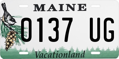 ME license plate 0137UG