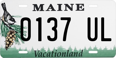 ME license plate 0137UL