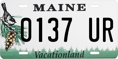 ME license plate 0137UR