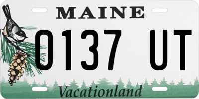 ME license plate 0137UT