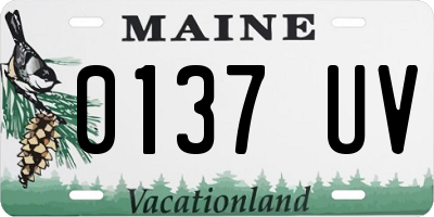 ME license plate 0137UV