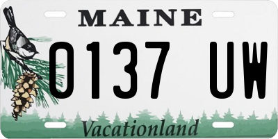 ME license plate 0137UW