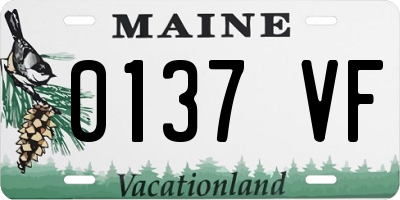 ME license plate 0137VF
