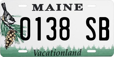 ME license plate 0138SB