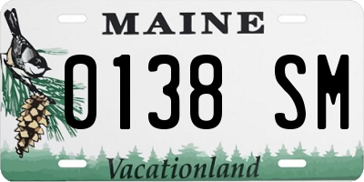 ME license plate 0138SM