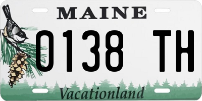 ME license plate 0138TH
