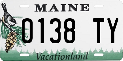 ME license plate 0138TY