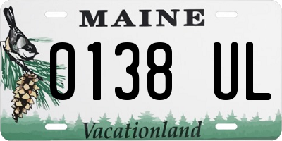 ME license plate 0138UL