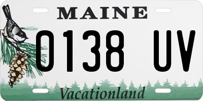 ME license plate 0138UV