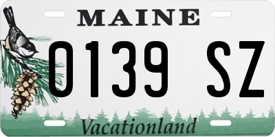 ME license plate 0139SZ
