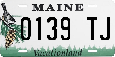 ME license plate 0139TJ