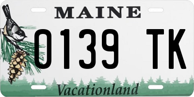 ME license plate 0139TK