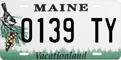 ME license plate 0139TY
