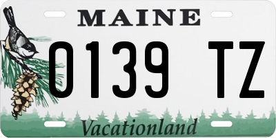 ME license plate 0139TZ
