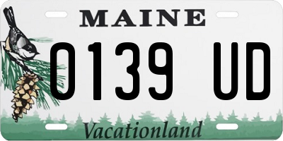 ME license plate 0139UD