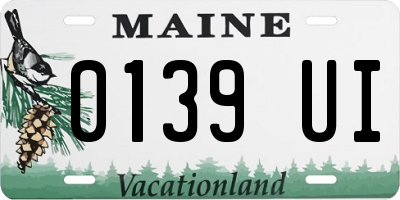 ME license plate 0139UI