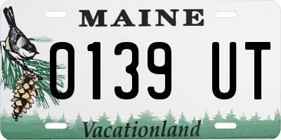 ME license plate 0139UT