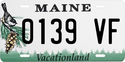 ME license plate 0139VF