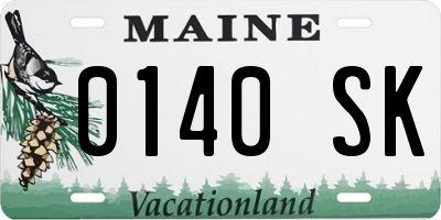 ME license plate 0140SK