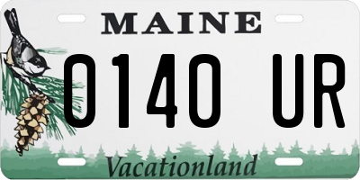 ME license plate 0140UR