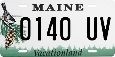 ME license plate 0140UV