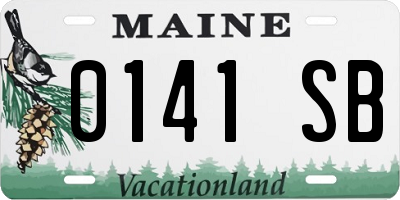 ME license plate 0141SB