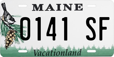 ME license plate 0141SF