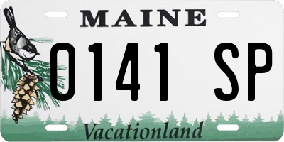 ME license plate 0141SP
