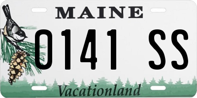 ME license plate 0141SS