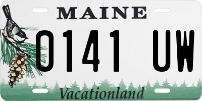 ME license plate 0141UW