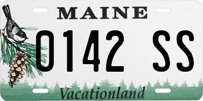 ME license plate 0142SS