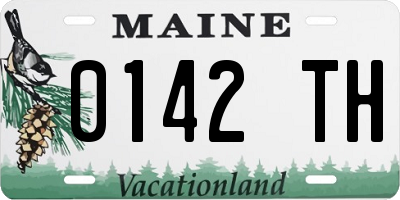 ME license plate 0142TH