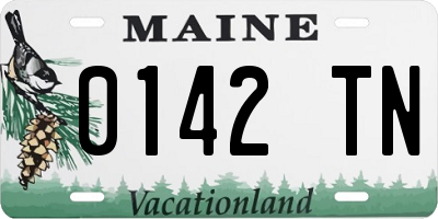 ME license plate 0142TN
