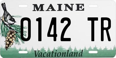 ME license plate 0142TR