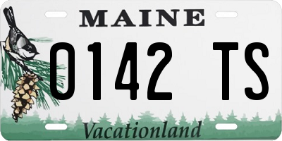 ME license plate 0142TS