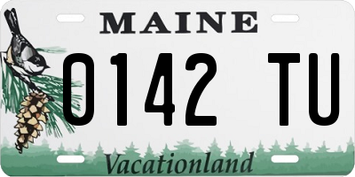 ME license plate 0142TU