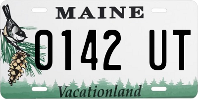 ME license plate 0142UT