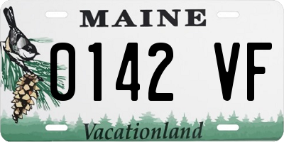 ME license plate 0142VF