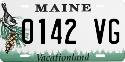 ME license plate 0142VG