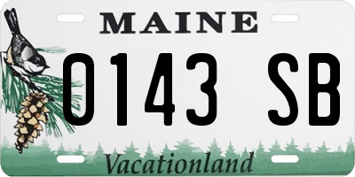 ME license plate 0143SB