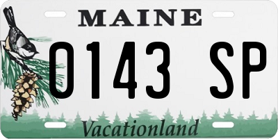 ME license plate 0143SP