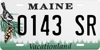 ME license plate 0143SR