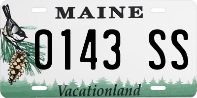 ME license plate 0143SS