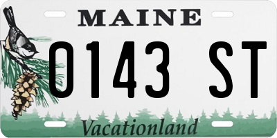 ME license plate 0143ST