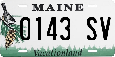 ME license plate 0143SV