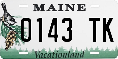ME license plate 0143TK