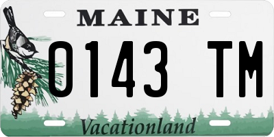 ME license plate 0143TM