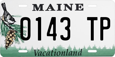 ME license plate 0143TP