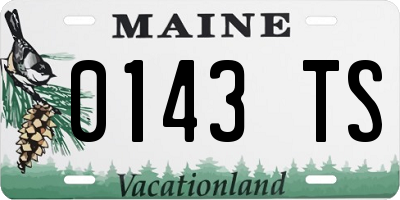 ME license plate 0143TS