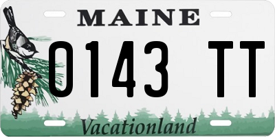 ME license plate 0143TT